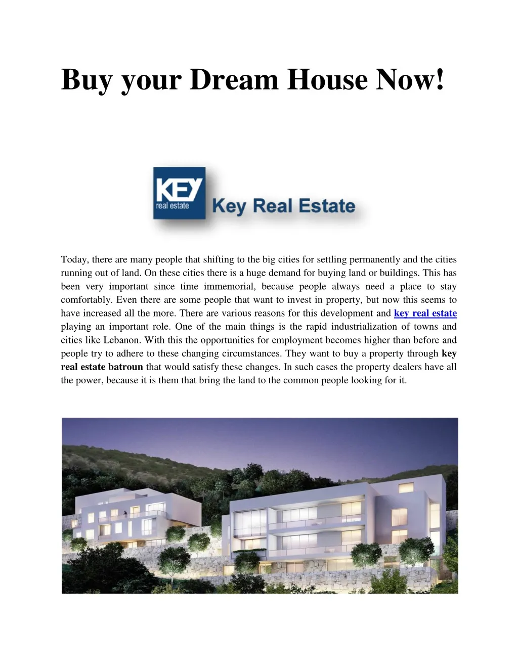 buy your dream house now