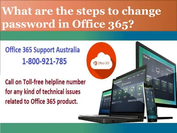 What are the steps to change password in office 365?