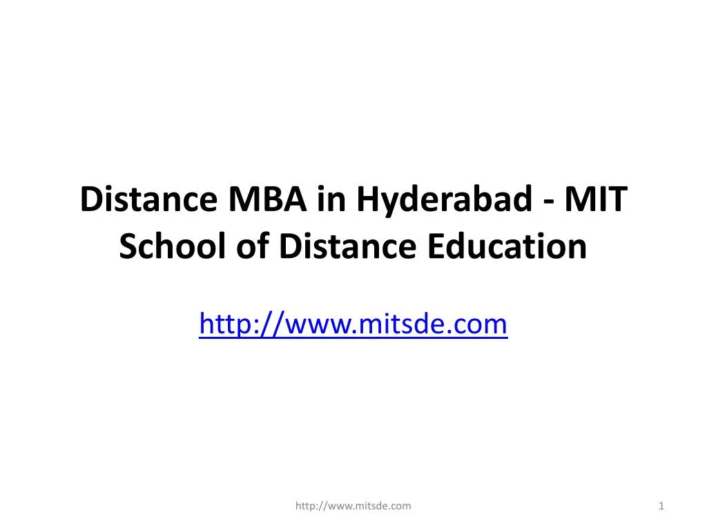 distance mba in hyderabad mit school of distance education