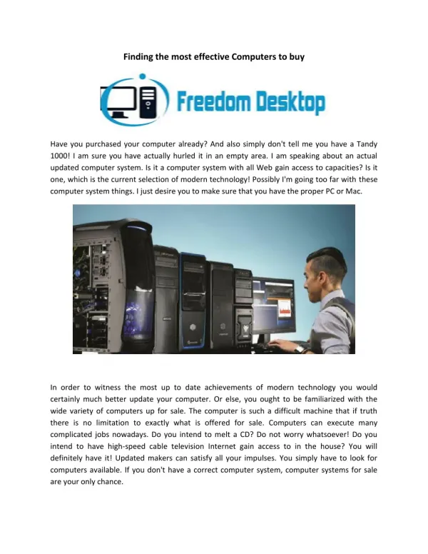 Shop HP All in One Desktop Computer Online | Freedom Desktop