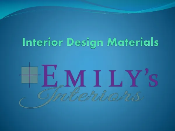 Interior Design Materials