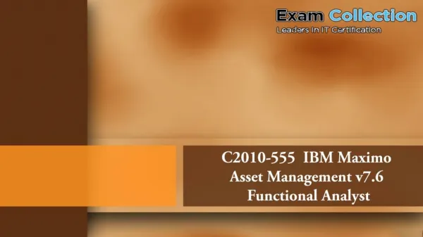 Easily pass C2010-555 Exam with our Dumps & pdf vce