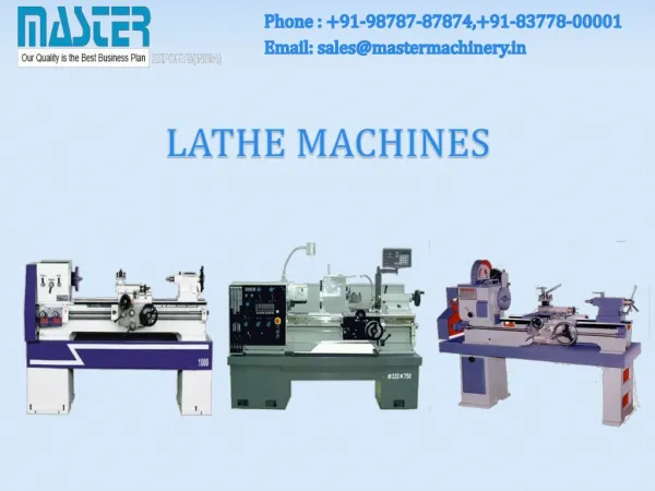 Lathe Machines Manufacturers & Suppliers - Master Exports India