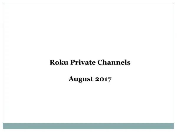 Roku private channels