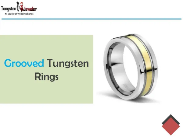 Tungsten Rings - Grooved Tungsten Rings Collection by Tungsten Jeweler