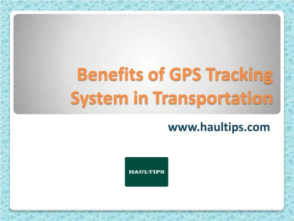 GPS Tracking System in Transportation