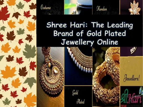 Shree Hari: The Leading Brand of Gold Plated Jewelry Online