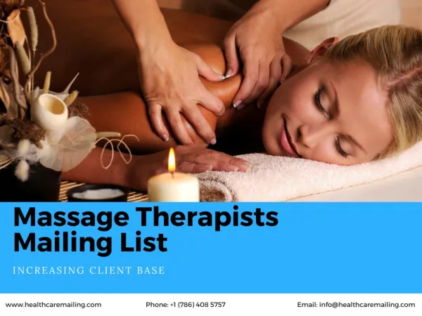 Massage Therapists Mailing List