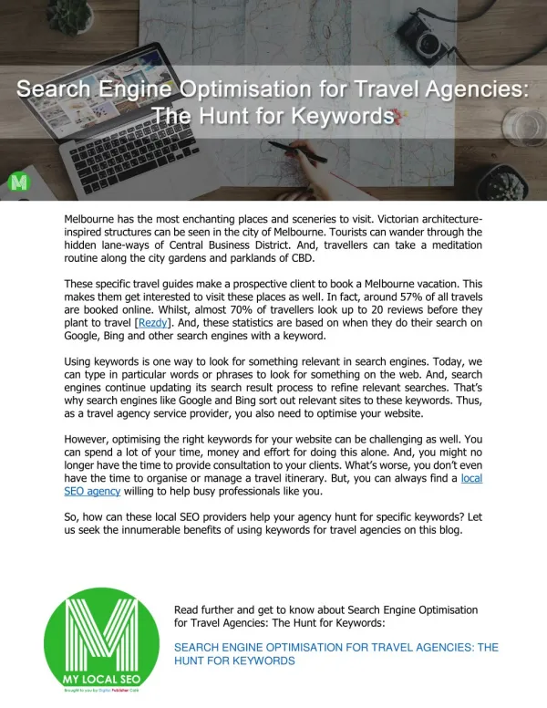 Search Engine Optimisation for Travel Agencies: The Hunt for Keywords