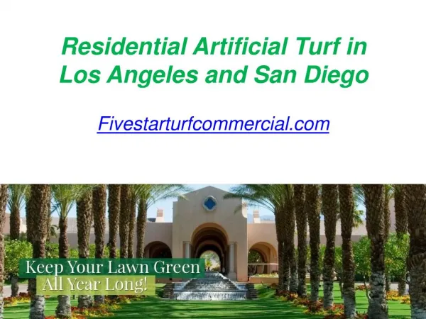 Residential Artificial Turf in Los Angeles and San Diego - Fivestarturfcommercial.com