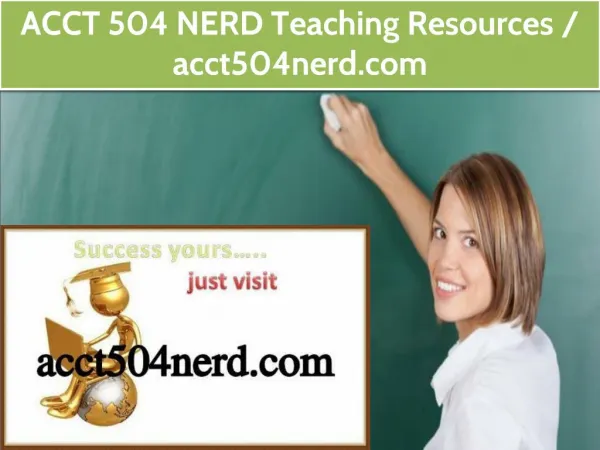 ACCT 504 NERD Teaching Resources /acct504nerd.com