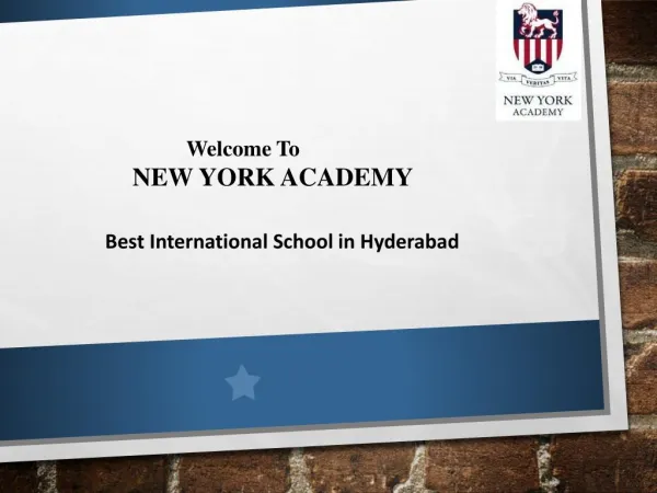 Best International School in Hyderabad - New York Academy