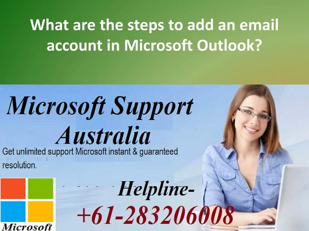 what are the steps to add an email account in microsoft outlook