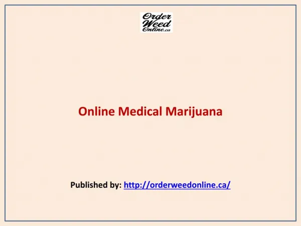 Online Medical Marijuana