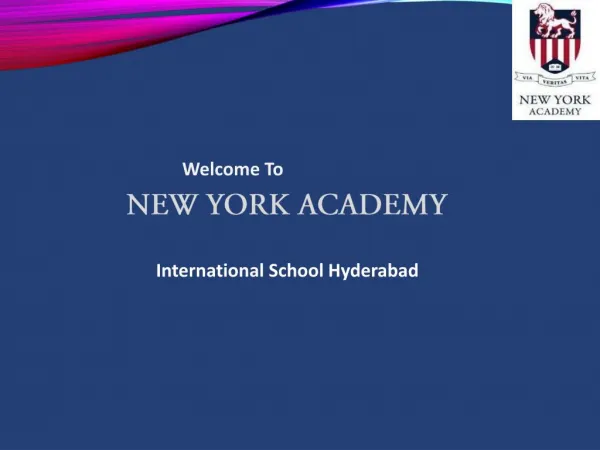 International School Hyderabad - New York Academy