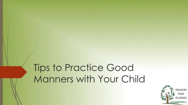 Tips to Practice Good Manners with Your Child