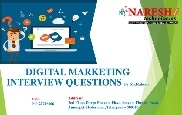 Digital Marketing Interview Questions and Answers By Mr.Rakesh NareshIT