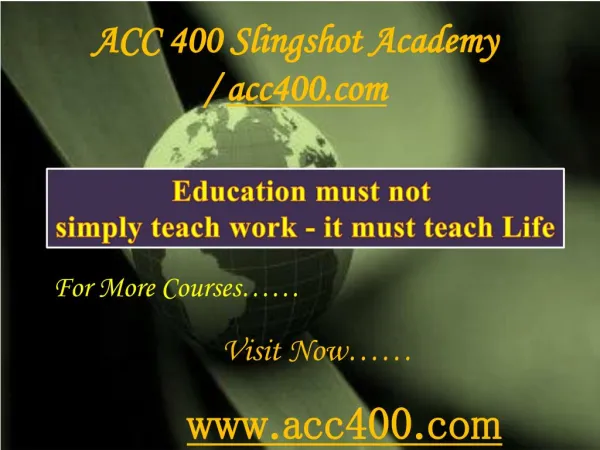 ACC 400 Slingshot Academy / acc400.com