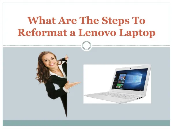 What are the steps to reformat a Lenovo laptop