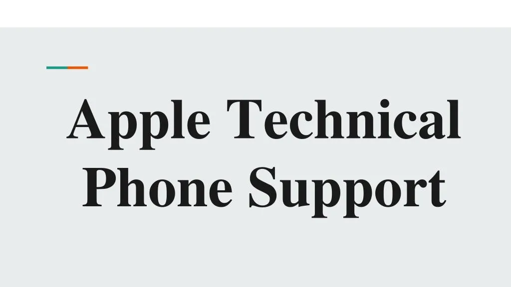 apple technical phone support