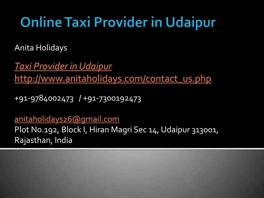 online taxi provider in udaipur