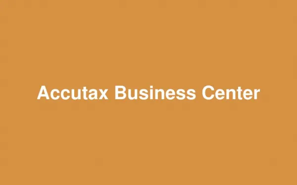 Certified Public Accountant - Accutax Business Center