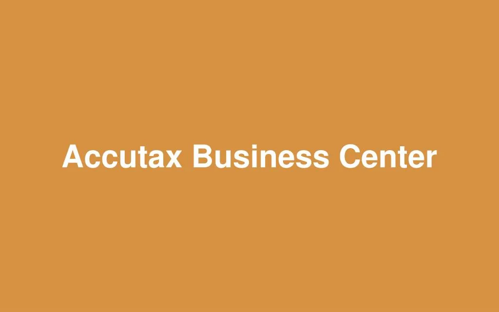 accutax business center