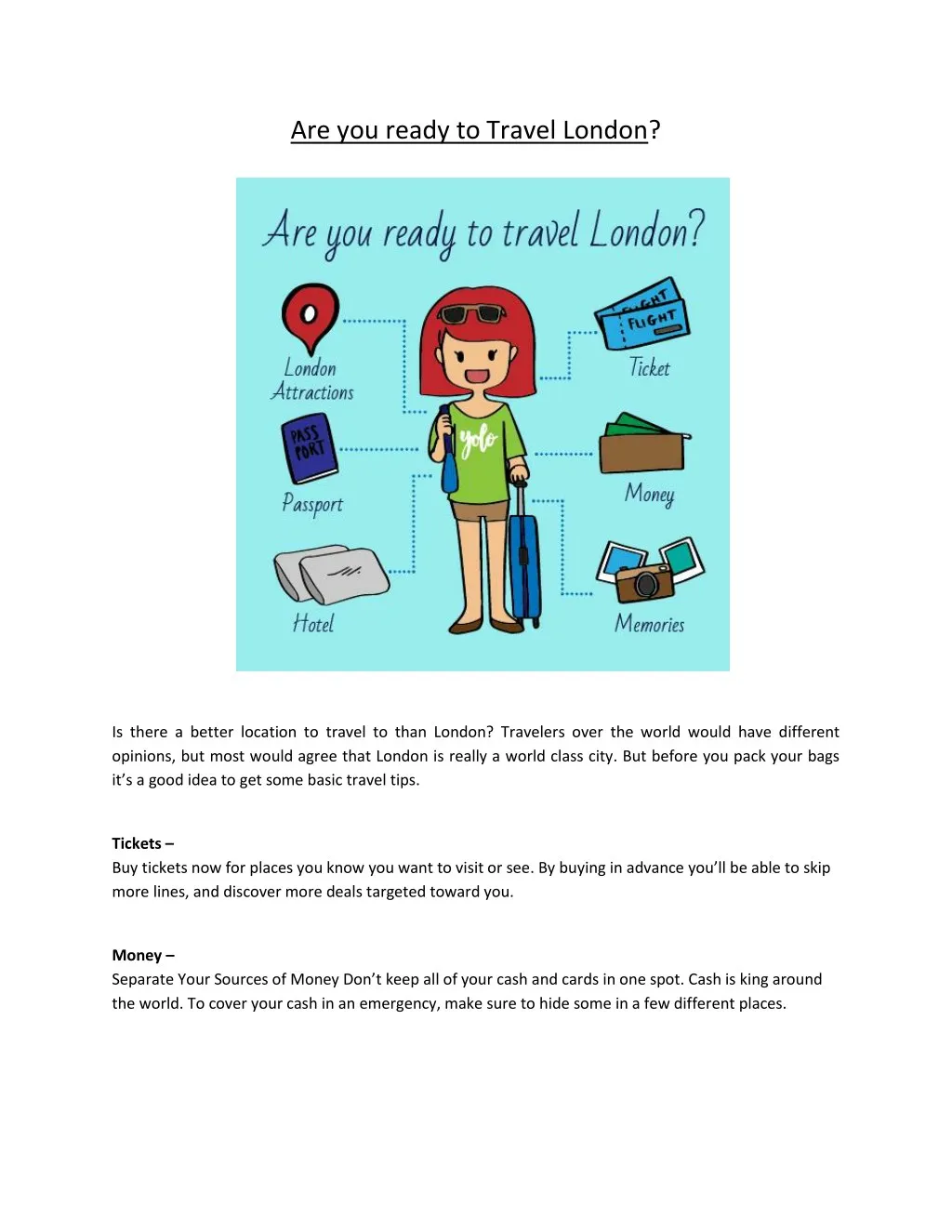 are you ready to travel london