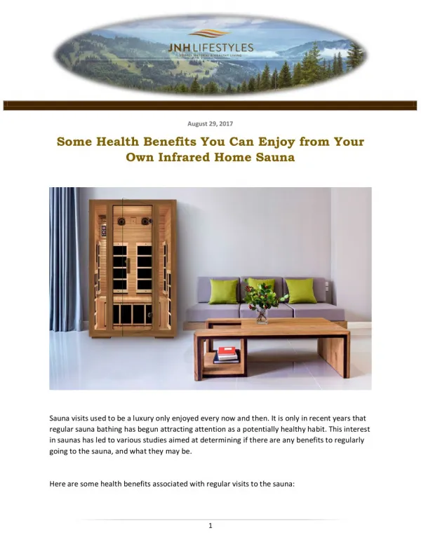 Some Health Benefits You Can Enjoy from Your Own Infrared Home Sauna