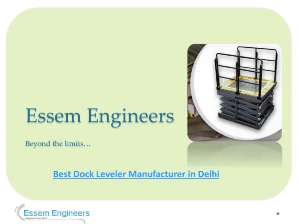 Best Dock Leveler Manufacturer in Delhi NCR