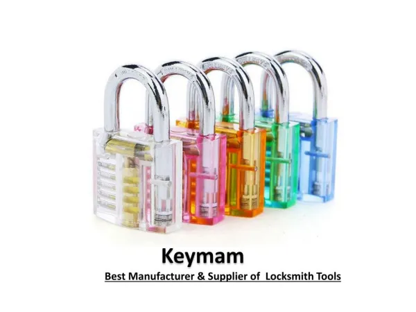 Keymam Provide Locksmith Tools in China