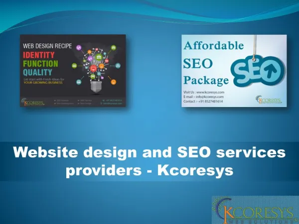 Website design and SEO services providers - Kcoresys