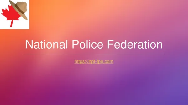 The National Police Federation and The Royal Canadian Mounted Police