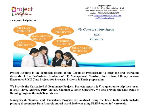 All Types of Project Available.