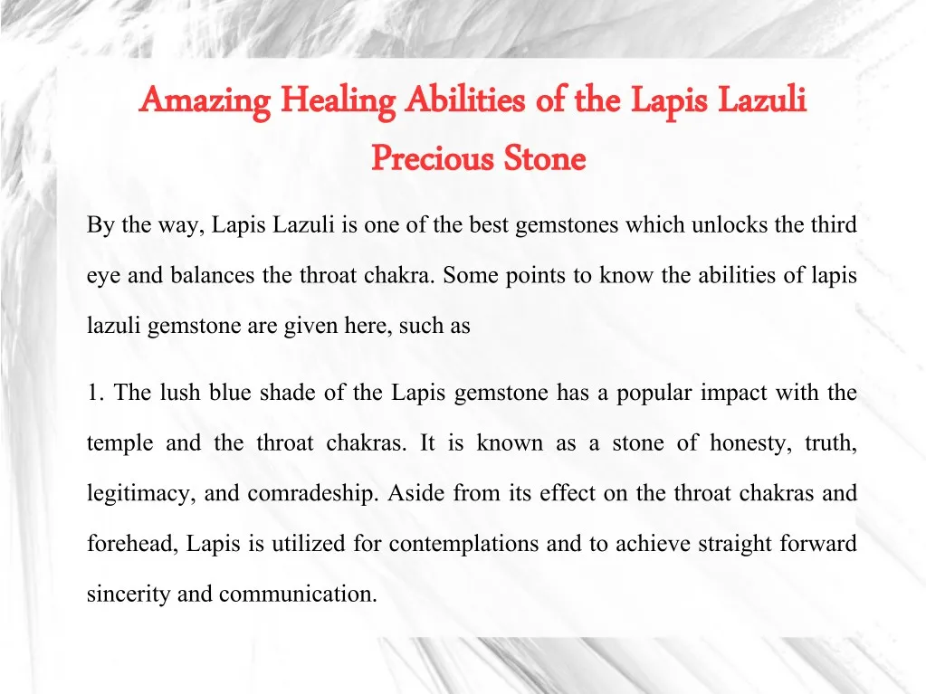 amazing healing abilities of the lapis lazuli