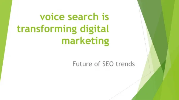 voice search is transforming digital marketing