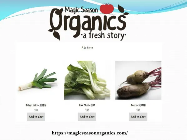 Organic Vegetables Online