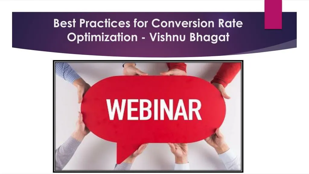 best practices for conversion rate optimization vishnu bhagat