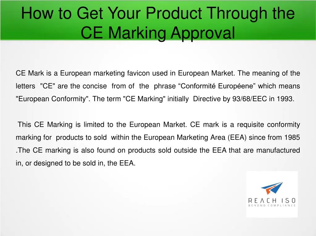 how to get your product through the ce marking