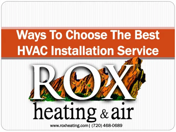 Ways To Choose The Best HVAC Installation Service
