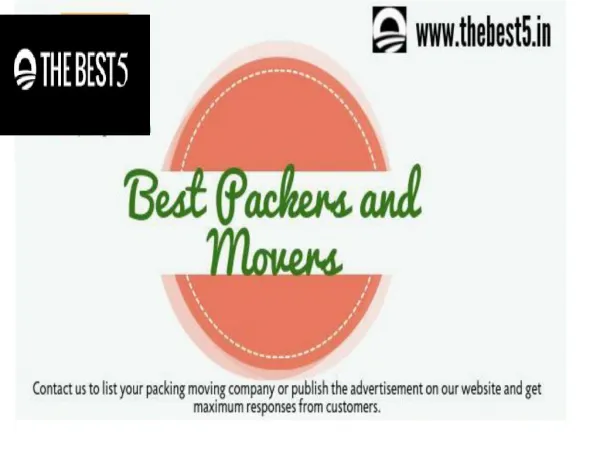The Best Five packers and movers in Chandigarh