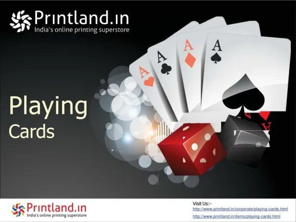 Playing Cards - Buy Custom Playing Cards Games Online in India