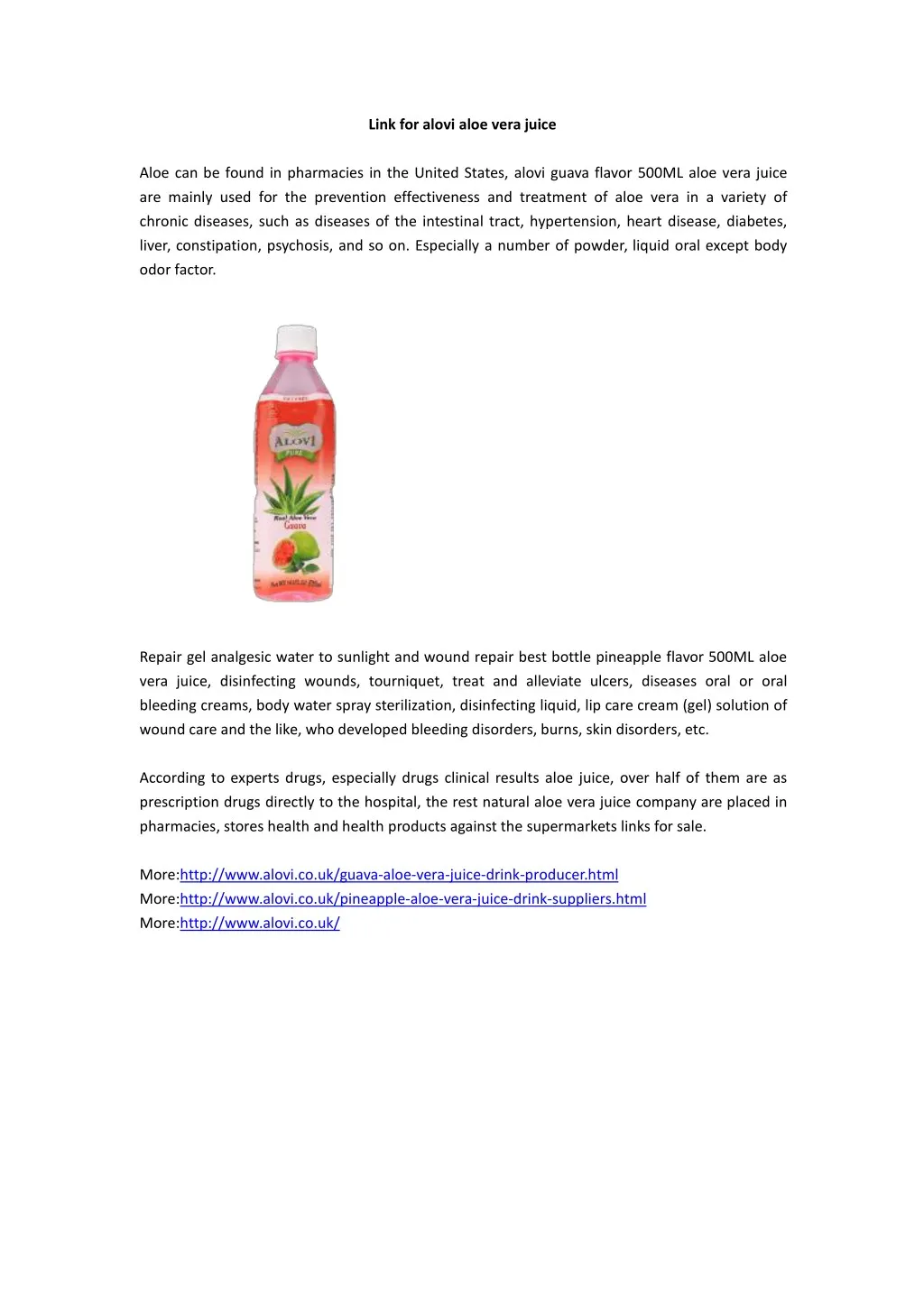 link for alovi aloe vera juice