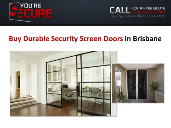 Buy Durable Security Screen Doors in Brisbane
