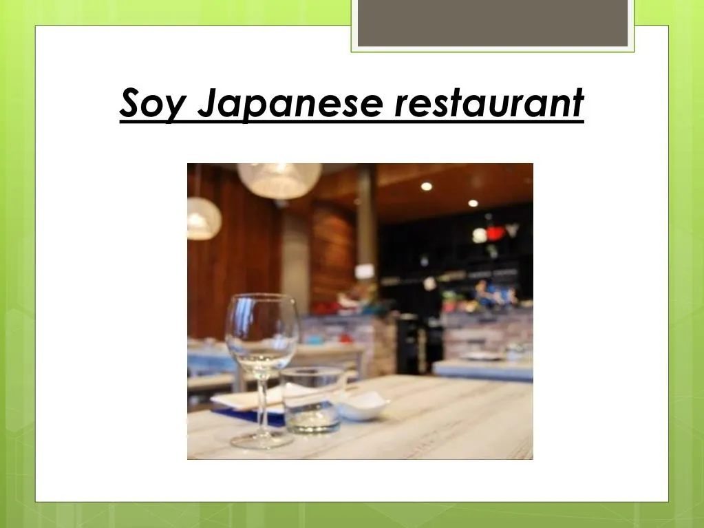 soy japanese restaurant