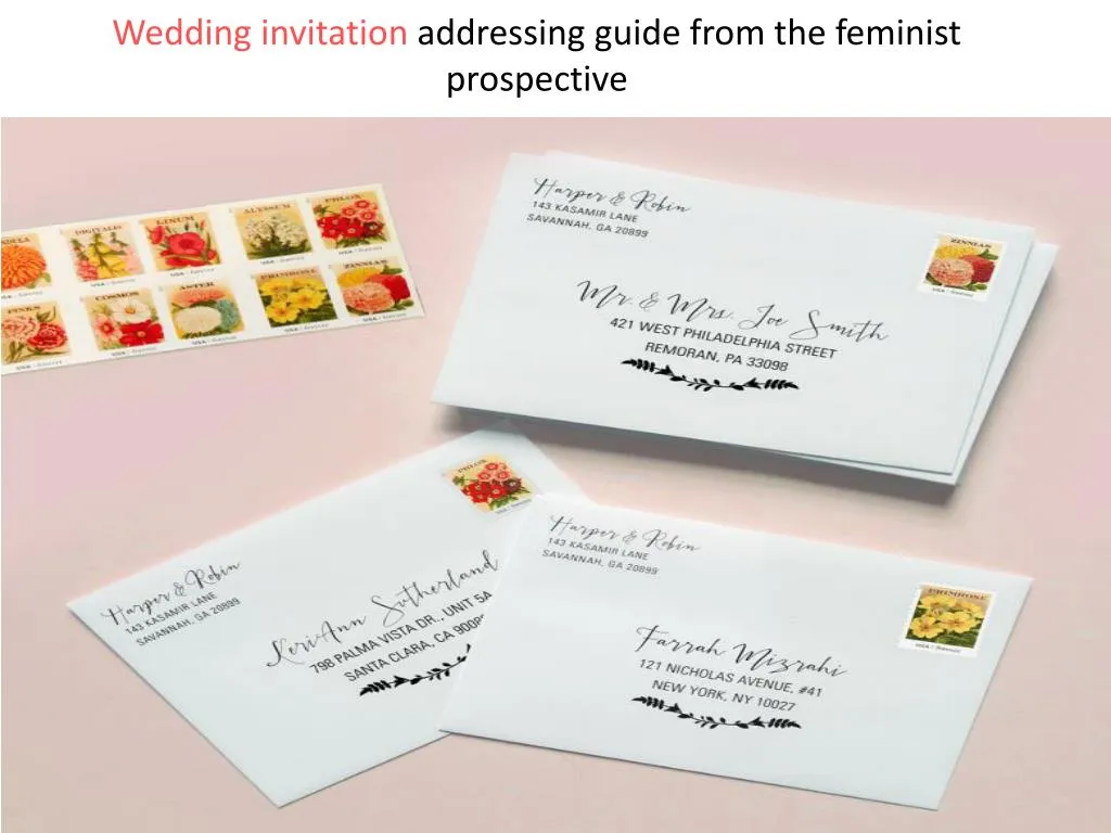 wedding invitation addressing guide from the feminist prospective