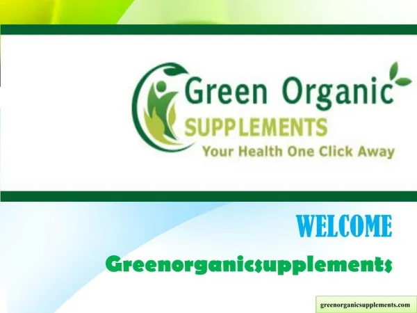 Purchase 100% Organic Health Supplements Here