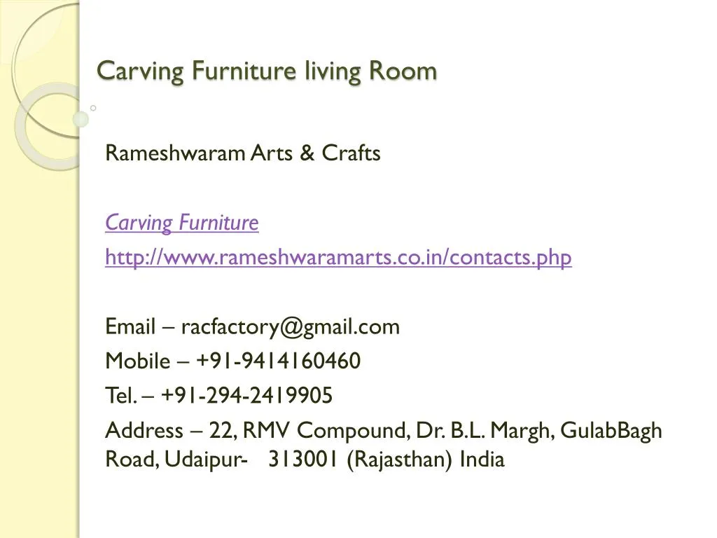 carving furniture living room