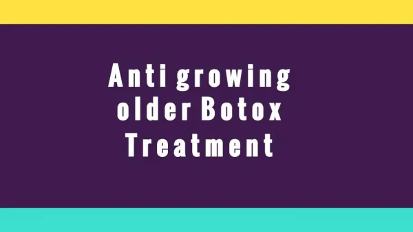 Anti growing older Botox treatment