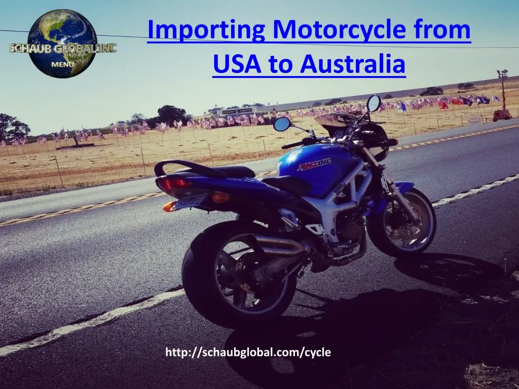 importing motorcycle from usa to australia
